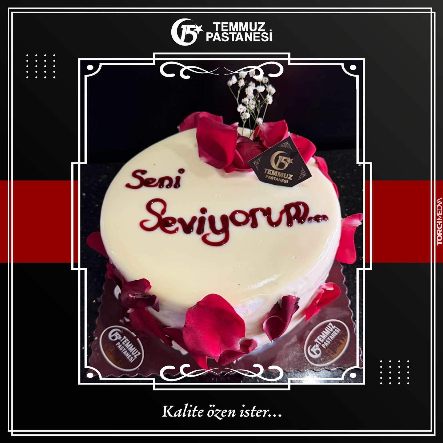 Özel tasarım pasta - 15 Temmuz Pastanesi